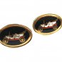 Vintage Silvertone Goldtone Black Automobile Jalopy Cufflinks Unbranded 72215