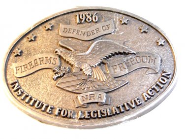 Vintage 1986 NRA Institute for Legislative Action Belt Buckle