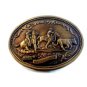 Vintage Second Loop Cattle Round Up Western Belt Buckle by Hawk Gallery