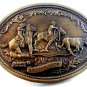 Vintage Second Loop Cattle Round Up Western Belt Buckle by Hawk Gallery