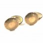 True Vintage Edwardian / Deco Goldtone Cufflinks Marked S&S 101014