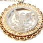 Vintage Silver Tone Cut Out American Eagle Coin Pendant & 24" Chain