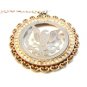Vintage Silver Tone Cut Out American Eagle Coin Pendant & 24" Chain
