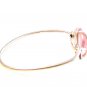 Vintage Handmade Sterling Silver & Pink Stone / Glass ? Bracelet