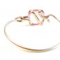 Vintage Handmade Sterling Silver & Pink Stone / Glass ? Bracelet