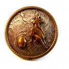 Vintage German Silver 2 Tone Barrel Racing Belt Buckle