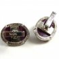 1970' - 1980's True Vintage Silvertone Purple Cufflinks By SWANK 102414