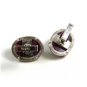 1970' - 1980's True Vintage Silvertone Purple Cufflinks By SWANK 102414