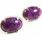 1970' - 1980's True Vintage Silvertone Purple Cufflinks By SWANK 102414