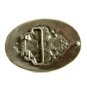 Ladies Clear & Black Rhinestones Belt Buckle Unmarked 092214