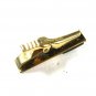 1950's -1960's 14K Gold Fillled & Black Onyx &  Diamond Tie Clasp By Anson 7815