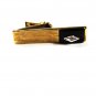 1950's -1960's 14K Gold Fillled & Black Onyx &  Diamond Tie Clasp By Anson 7815