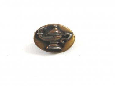1950's - 1960's True Vintage Aladdins Lamp Tie Clasp Unmarked 102114
