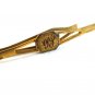 Vintage 1930's - 1950's Gold Tone Initials P. L. Tie Clasp