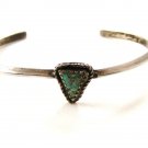 Vintage Native American Sterling & Turquoise Cuff Bracelet