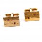 Gold Filled & Red Dress Up Cufflinks by BAB