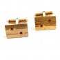 Gold Filled & Red Dress Up Cufflinks by BAB