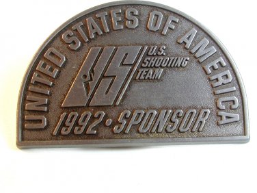 Vintage 1992 U.S.Shooting Team Sponsor Belt Buckle
