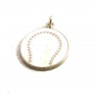 1960's Baseball / Softball White Enamelled Charm 61814