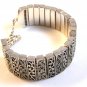 Vintage Tribal Sterling Silver Link Bracelet