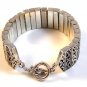Vintage Tribal Sterling Silver Link Bracelet