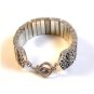 Vintage Tribal Sterling Silver Link Bracelet