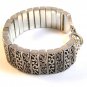 Vintage Tribal Sterling Silver Link Bracelet