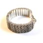 Vintage Tribal Sterling Silver Link Bracelet