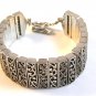 Vintage Tribal Sterling Silver Link Bracelet