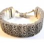 Vintage Tribal Sterling Silver Link Bracelet