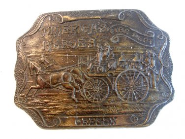 Vintage America's Hero's Fire Department Oregon Belt Buckle