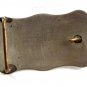 Vintage 2 Tone Western Cowboy Nickel Silver Alaska Belt Buckle