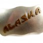 Vintage 2 Tone Western Cowboy Nickel Silver Alaska Belt Buckle