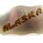 Vintage 2 Tone Western Cowboy Nickel Silver Alaska Belt Buckle