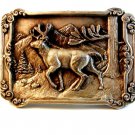 Vintage 1986 Siskiyou Wildlife Series Deer Belt Buckle