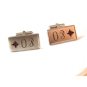 Vintage Sterling Silver & Red Engraved OP Signed BAB Cufflinks