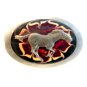 Vintage Horse in front of Fire Flame Belt Buckle