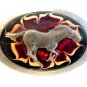 Vintage Horse in front of Fire Flame Belt Buckle