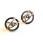 Vintage Silver Tone & Pearl Wishbone Cufflinks Signed Swank