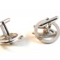 Vintage Silver Tone & Pearl Wishbone Cufflinks Signed Swank