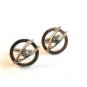Vintage Silver Tone & Pearl Wishbone Cufflinks Signed Swank