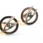 Vintage Silver Tone & Pearl Wishbone Cufflinks Signed Swank