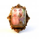 Vintage Portrait of A Gentleman & A Lady Brooch