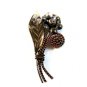 Vintage Sterling Silver & Copper Flower Brooch