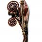 Vintage Sterling Silver & Copper Flower Brooch
