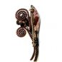 Vintage Sterling Silver & Copper Flower Brooch
