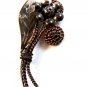 Vintage Sterling Silver & Copper Flower Brooch