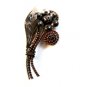 Vintage Sterling Silver & Copper Flower Brooch