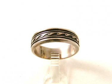 Vintage Sterling Silver Spinner Engagement Ring Size 13