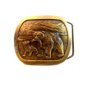 Vintage 1976 Mom & Baby Bear Belt Buckle by Indiana Metal Craft